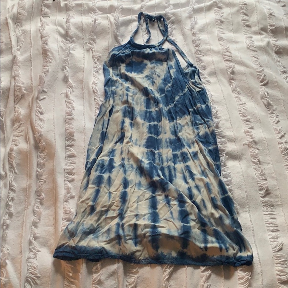Choker Neck Tie Dye Loose Dress